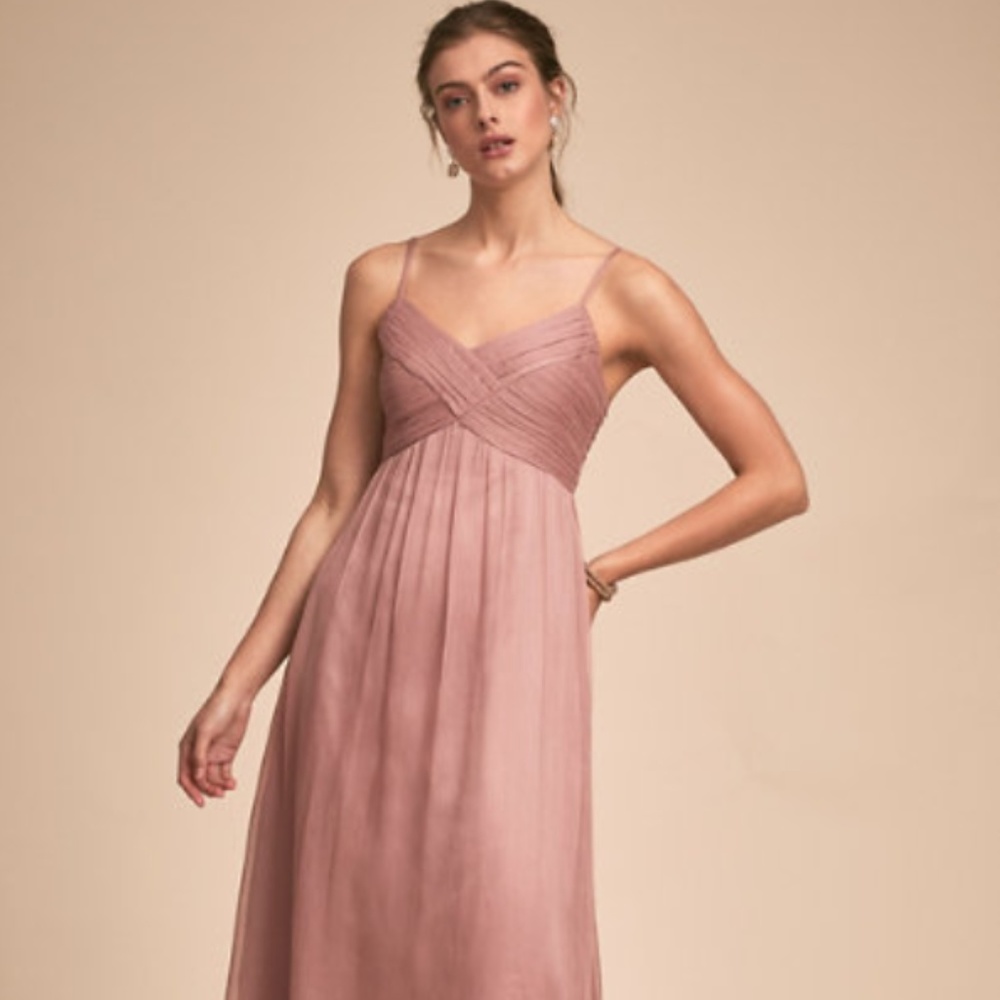 NEW BHLDN Brigitte Dress in rose quartz
